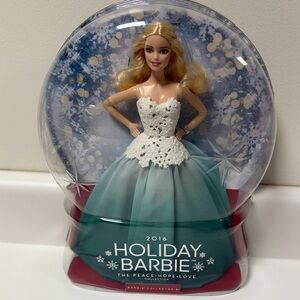 Barbie Holiday Doll in White and Green Gown